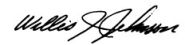 Willis J. Johnson signature